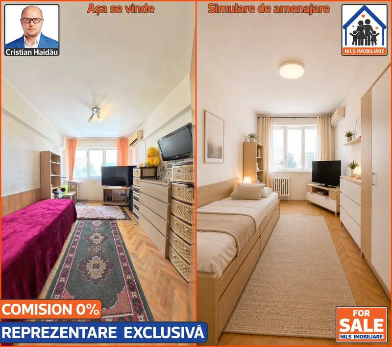Titan de vanzare apartament cu 3 camere, pret corect