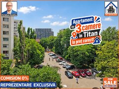 Titan de vanzare apartament cu 3 camere, pret corect