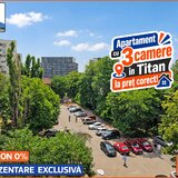Titan de vanzare apartament cu 3 camere, pret corect